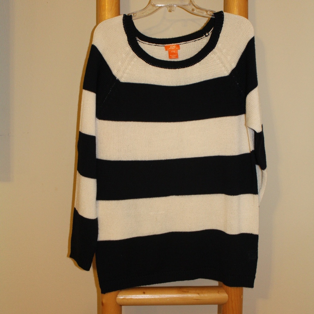 Black & White Striped Knit Sweater
